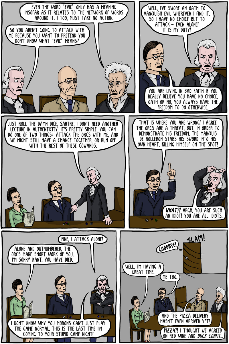 Illustration for article titled Existential Comics: D&D and Philosophers